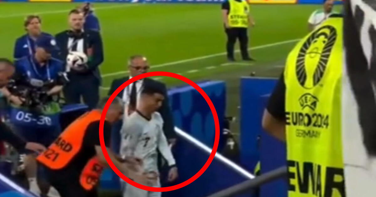 Cristiano Ronaldo: así reaccionó a la caída de un hincha que se tiró desde la tribuna en la EURO 2024