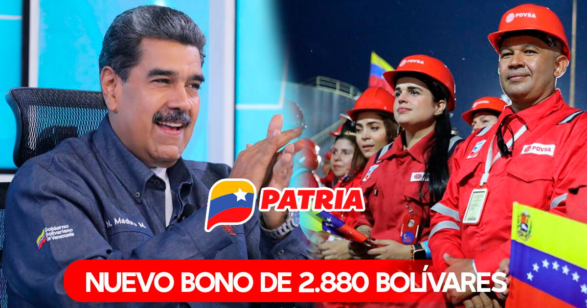 Nuevo Bono Patria de 2.880 bolívares: beneficiarios, requisitos y cómo cobrar vía Sistema Patria