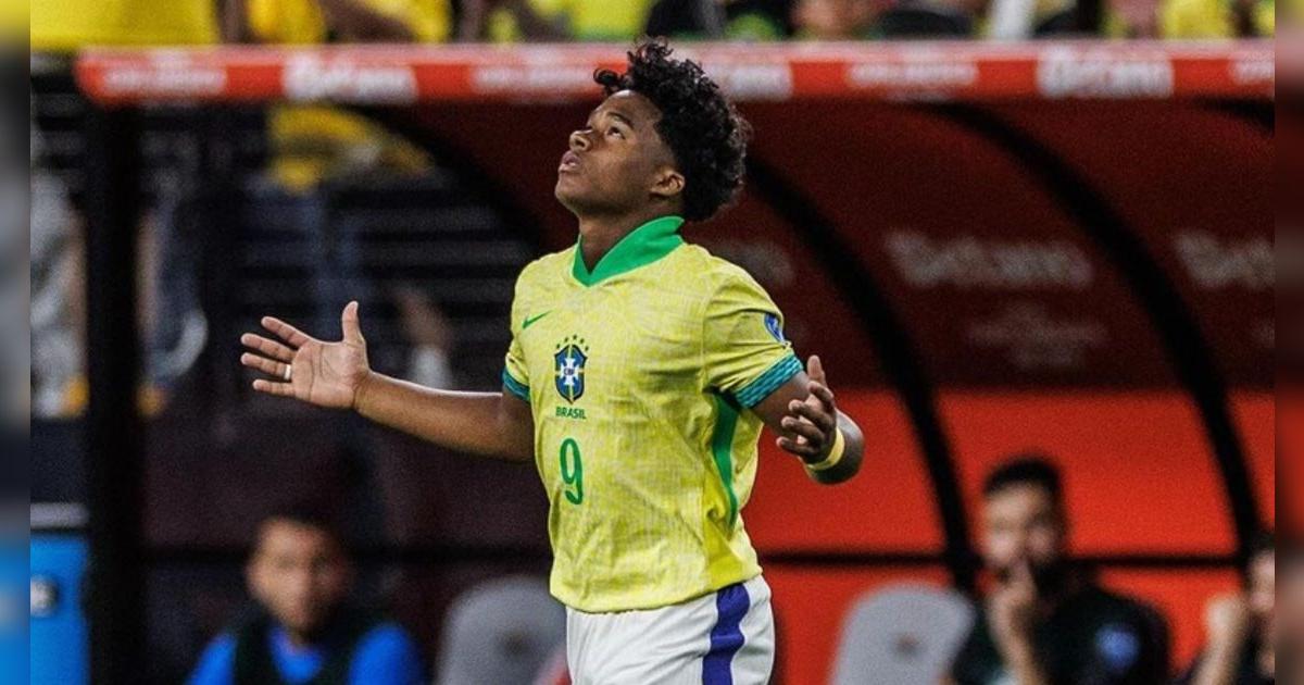 Endrick, la joya de Brasil que registró una TERRIBLE estadística en la derrota ante Uruguay