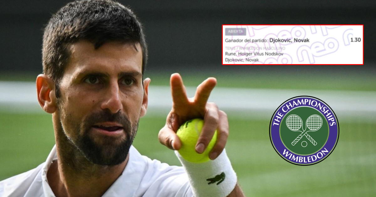 Peruano sueña con Novak Djokovic ganando Wimbledon y apuesta BILLETÓN a su próximo partido
