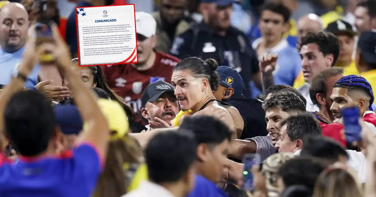 Conmebol tomó DRÁSTICA decisión tras pelea de hinchas y futbolistas en el Uruguay vs Colombia