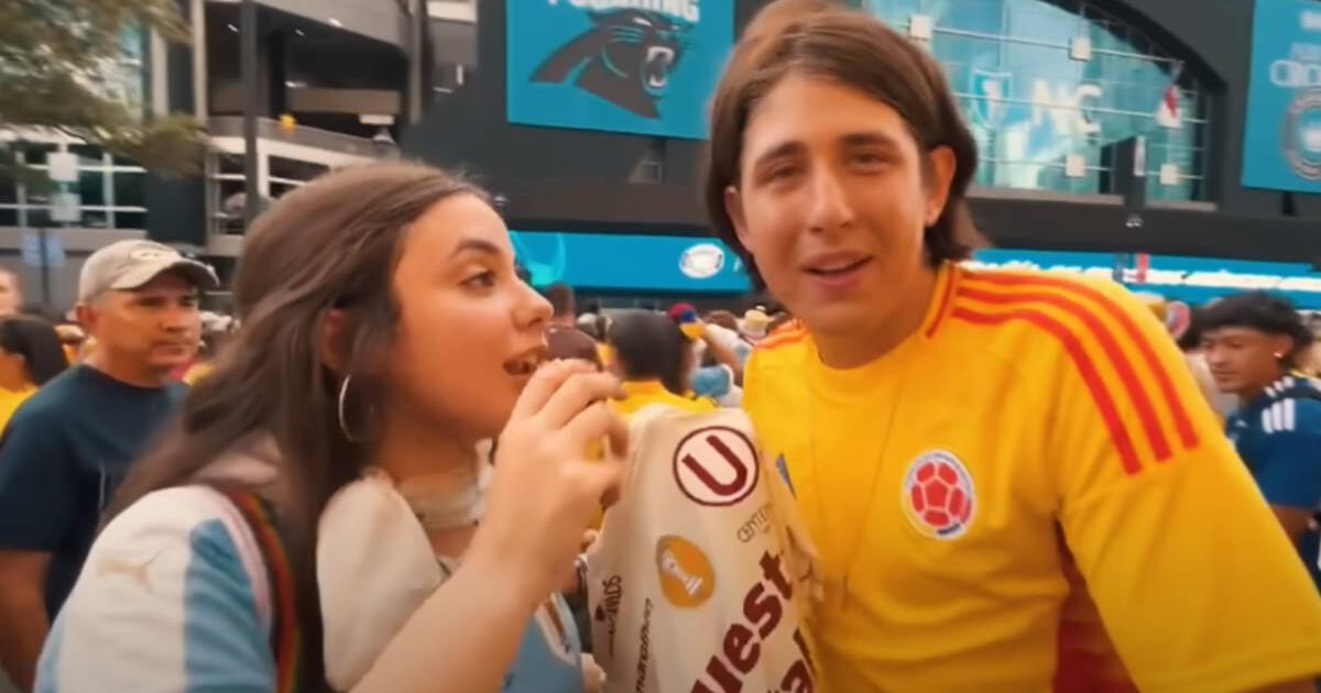 Hincha uruguaya y su INSÓLITA reacción cuando le regalaron camiseta de Universitario 