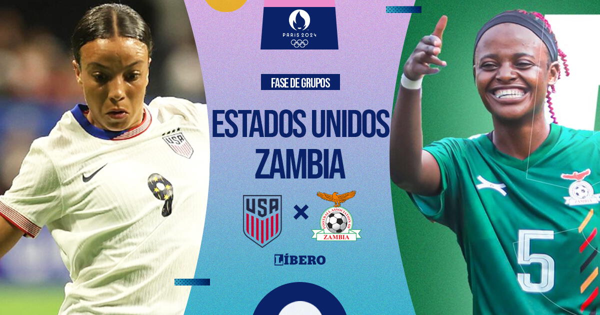 Estados Unidos vs. Zambia: hora y canal del fútbol femenino por los Juegos Olímpicos 2024