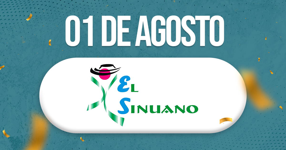 Sinuano Día de HOY, jueves 01 de agosto: ver resultados EN VIVO del último sorteo