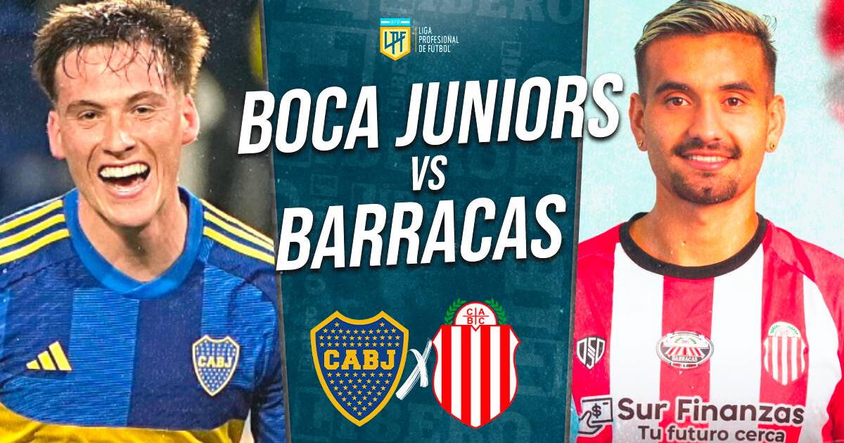 Boca Juniors vs. Barracas Central EN VIVO: alineaciones, hora y dónde ver Liga Profesional