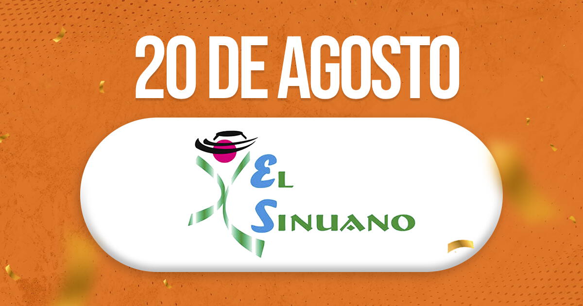 Sinuano Día HOY EN VIVO: resultado y número ganador del sorteo de HOY, 20 de agosto