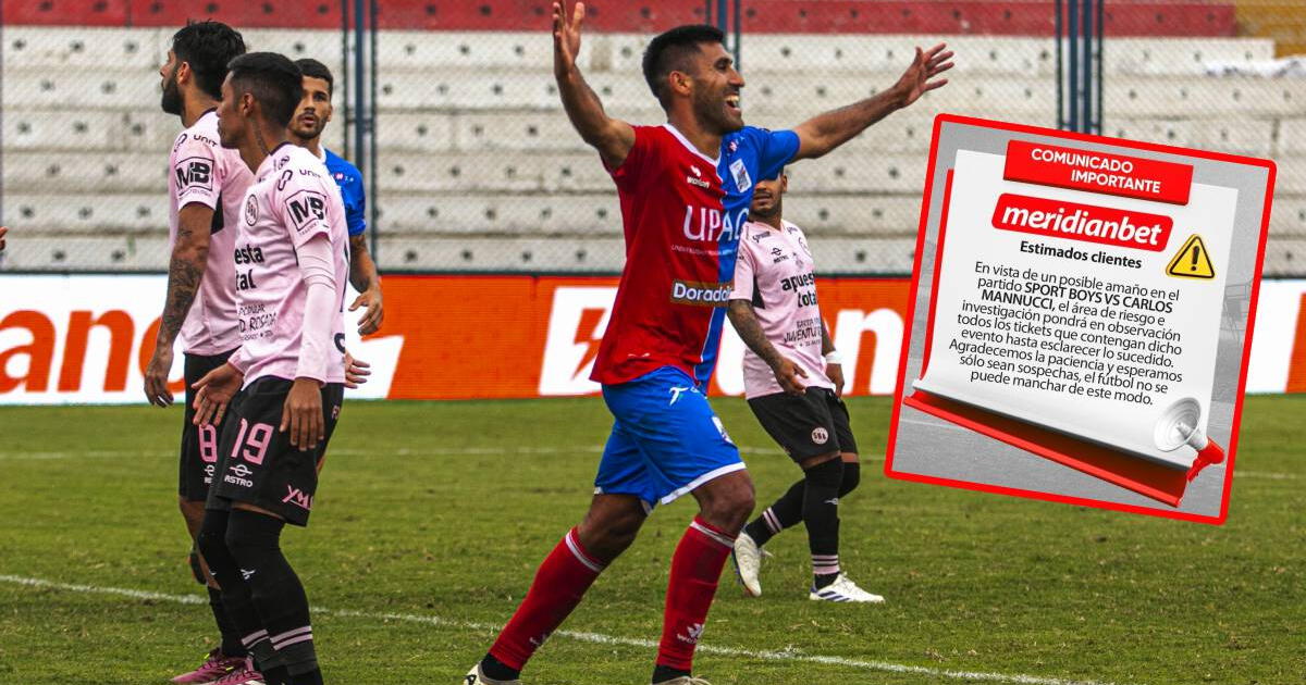 Casa de apuestas lanza FUERTE comunicado ante presunto amaño del Sport Boys vs. Mannucci