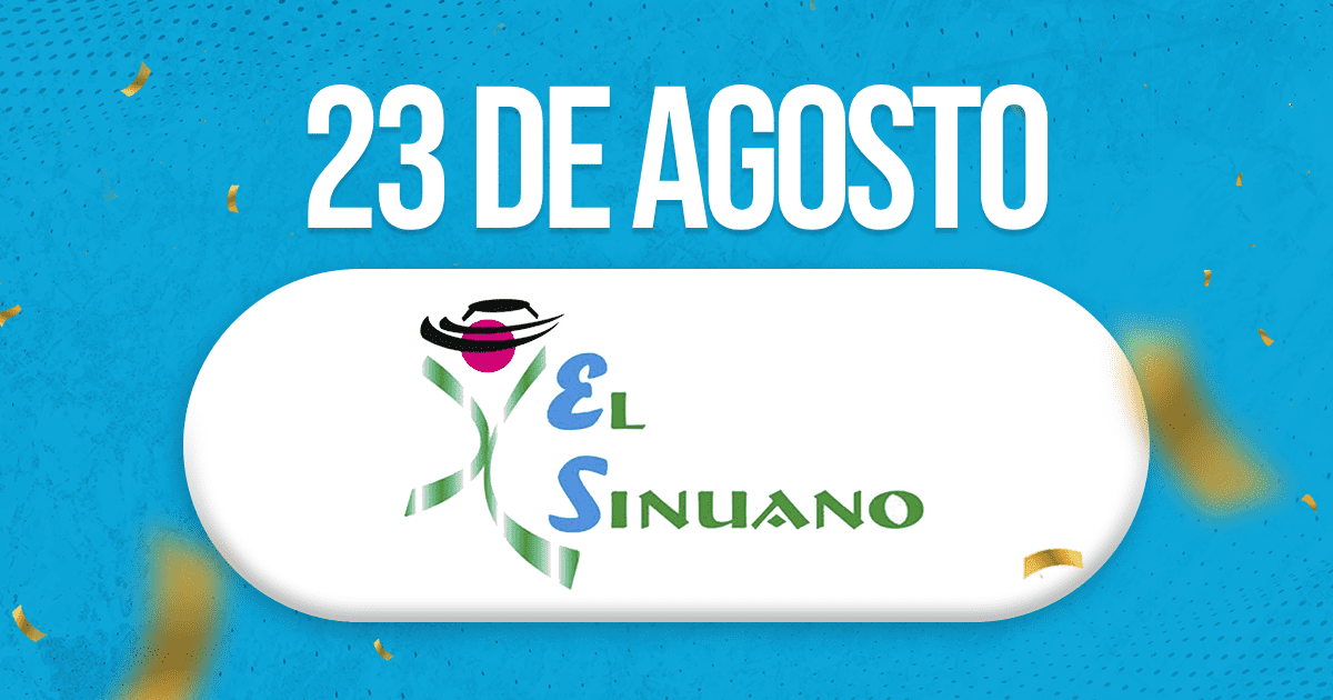 Sorteo Sinuano Día HOY, 23 de agosto: resultados, a qué hora se juega y dónde ver