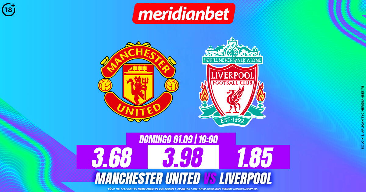 Manchester United vs Liverpool: Análisis y cuotas del partido que ofrece Merianbet