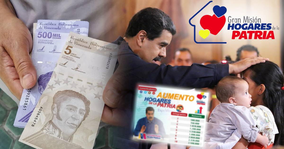 VER TABLA actualizada del Bono Hogares de la Patria para SEPTIEMBRE de 2024, según Nicolás Maduro