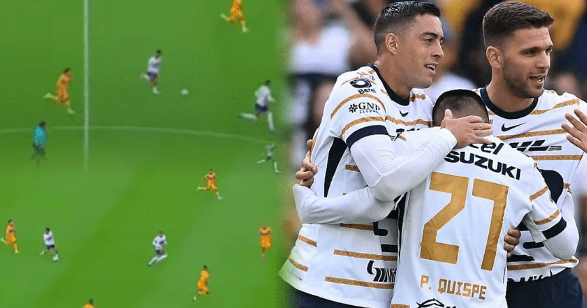 La ESPECTACULAR JUGADA de Piero Quispe que terminó en gol de Pumas UNAM ante Tigres 