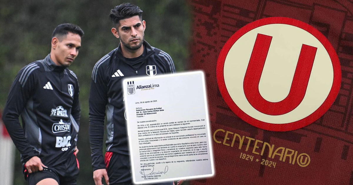 Alianza Lima reclama a la FPF por incorporación de médico de Universitario a la selección