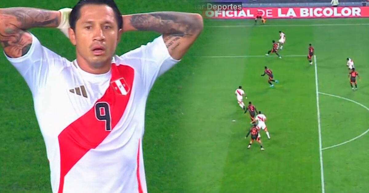 Lapadula anotó el 1-0 de Perú, pero el árbitro anuló el tanto por posición adelantada