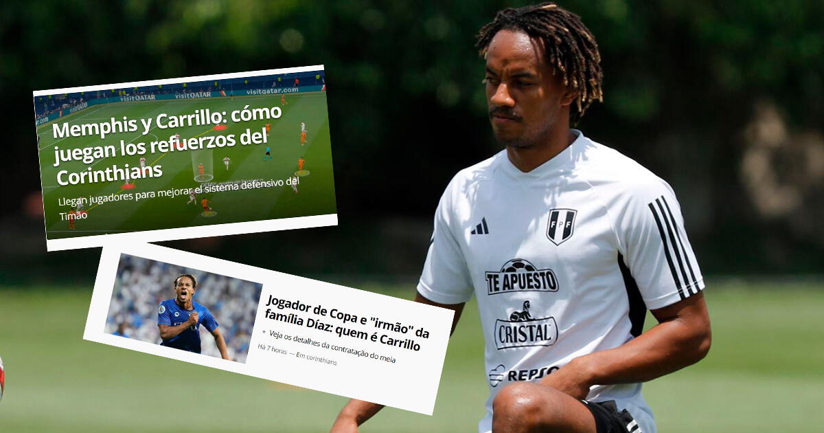 Así informan desde Brasil la llegada de André Carrillo a Corinthians: 