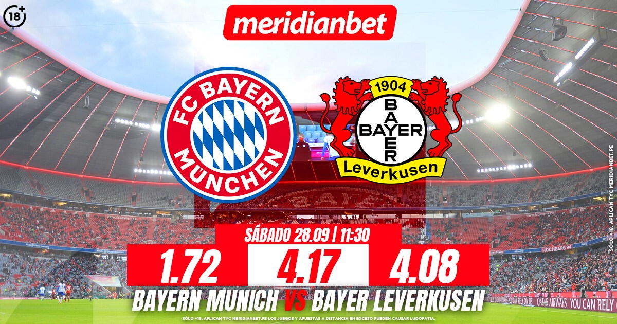 Bayern vs Leverkusen: Disfruta las mejores cuotas en Meridianbet