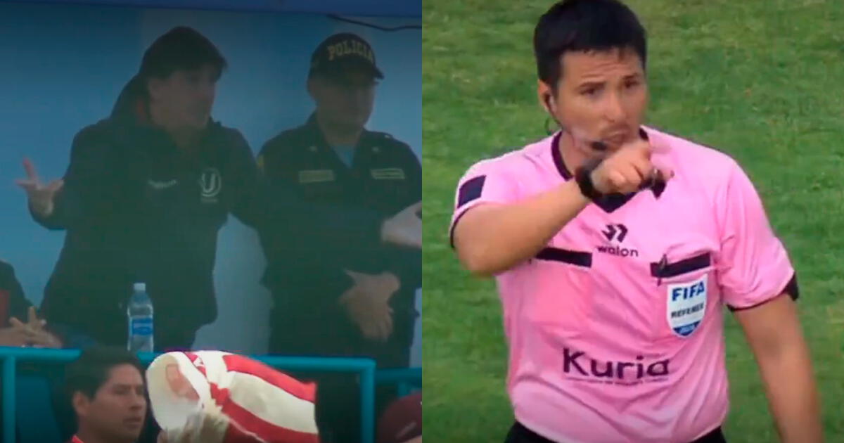 Ferrari tuvo FUERTE DISCUSIÓN con el árbitro Kevin Ortega en pleno partido de Universitario