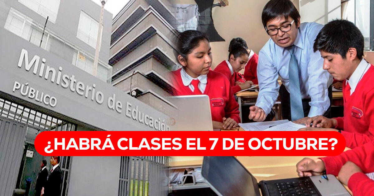 El lunes 7 de octubre es día no laborable: ¿Habrá clases en colegios públicos y privados?