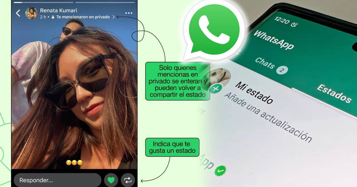 GRANDES NOTICIAS vía WhatsApp: Ahora puedes MENCIONAR A ALGUIEN de manera privada en tus ESTADOS