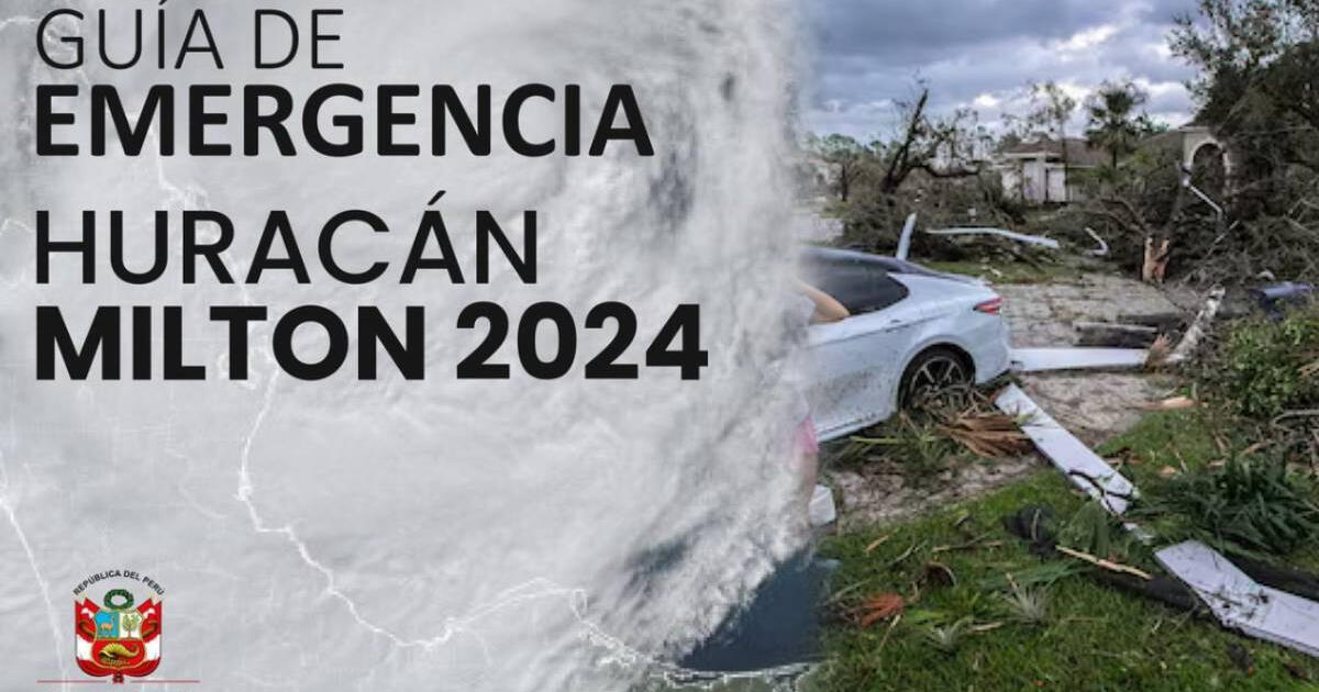 ATENCIÓN peruanos en Florida: Conoce la GUÍA DE EMERGENCIA para el huracán Milton 2024