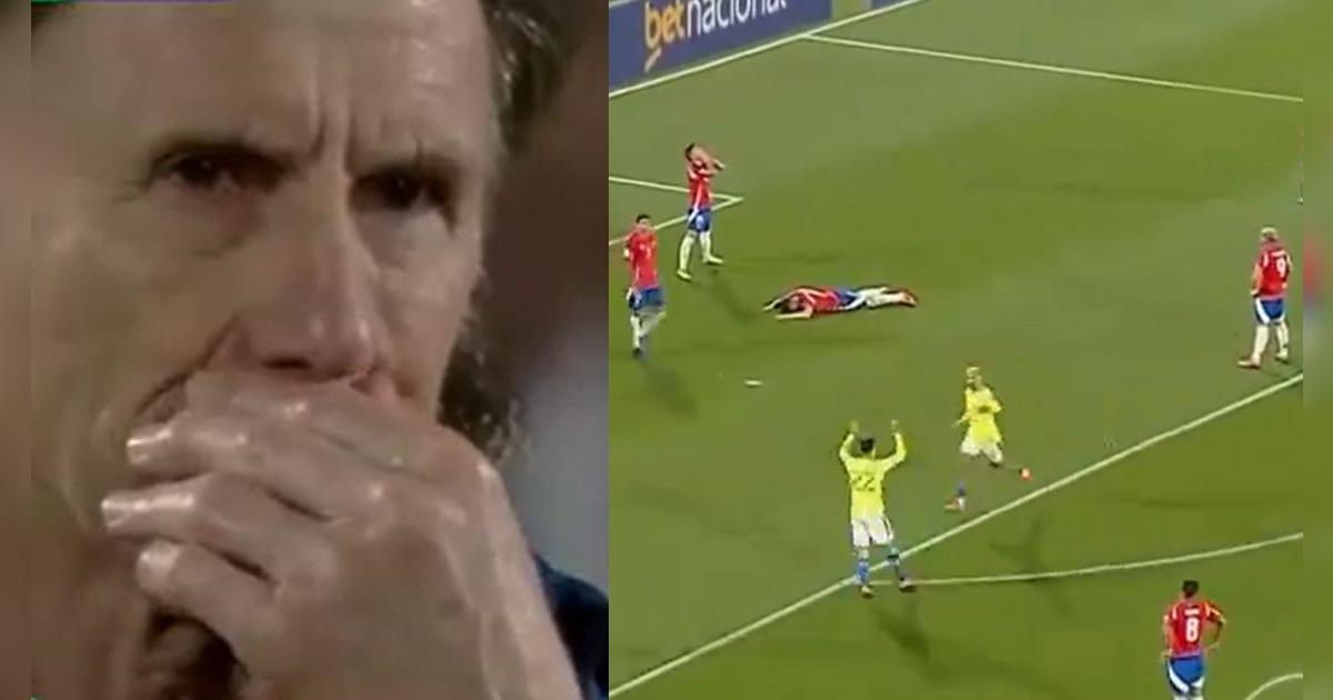 La IMPACTANTE REACCIÓN de Gareca tras agónico gol de Brasil que significó el 2-1 ante Chile