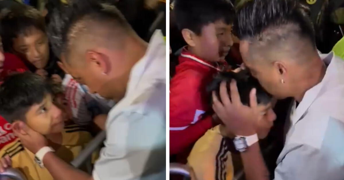 Cueva y el noble gesto que tuvo con niño que le suplicó llorando una foto 