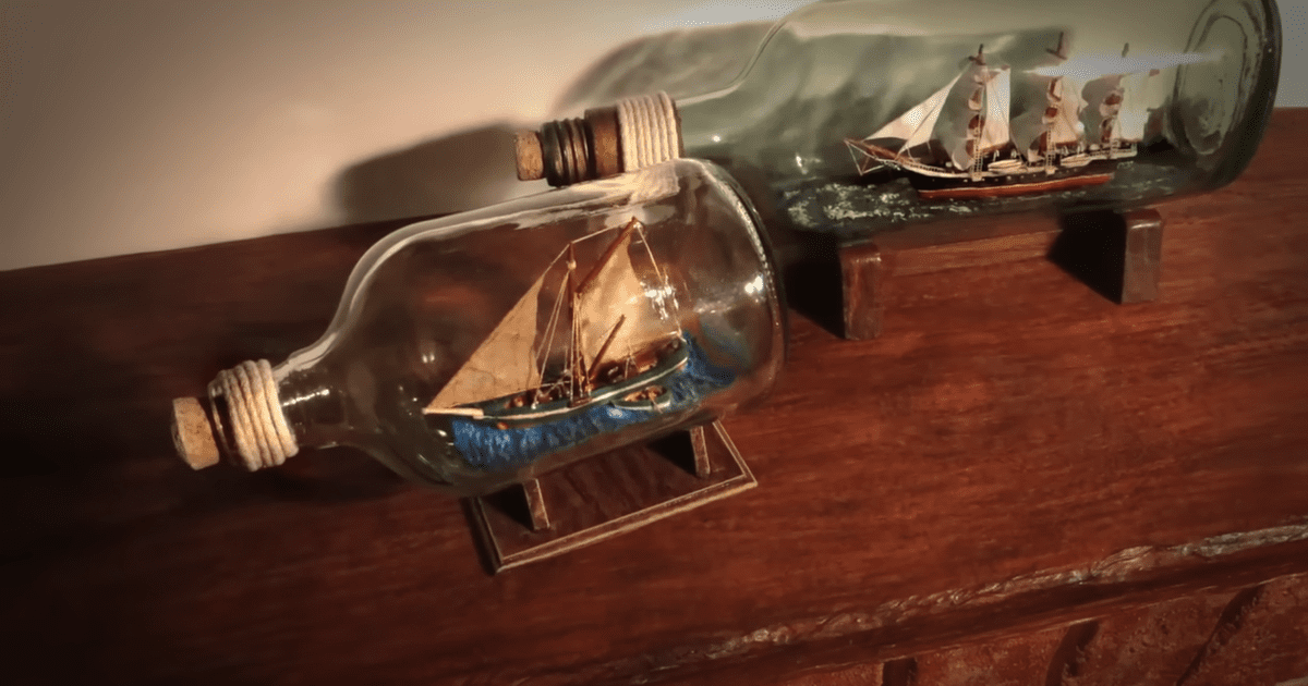 ¿Cómo se arman los BARCOS en BOTELLAS? Este es el truco que emplean los artesanos