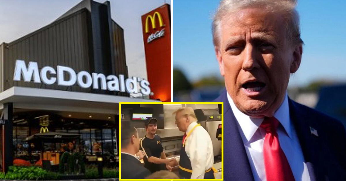 Trump impacta al TRABAJAR en este McDonald's como parte de su campaña de las elecciones EE.UU.