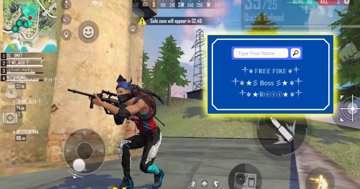 Lista actualizada de los mejores nombres con símbolos para usar en Free Fire MAX