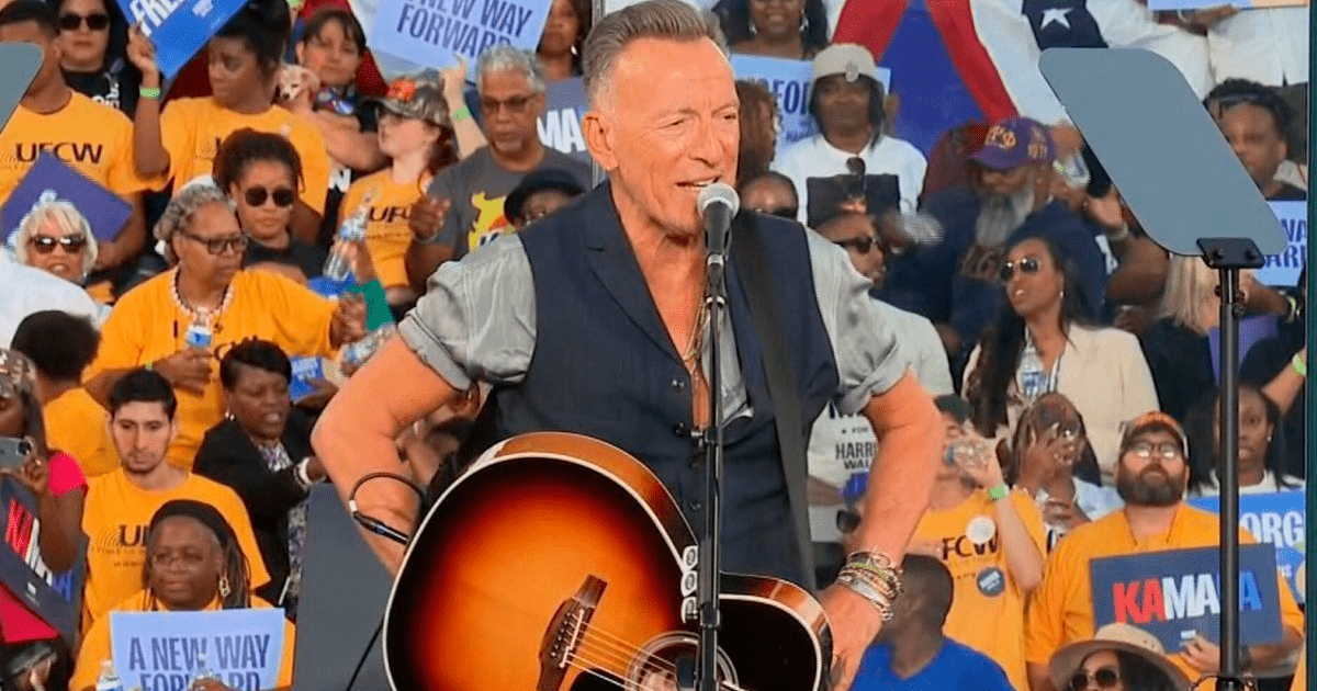 Bruce Springsteen arremete contra Trump durante campaña de Harris por las Elecciones EE.UU.