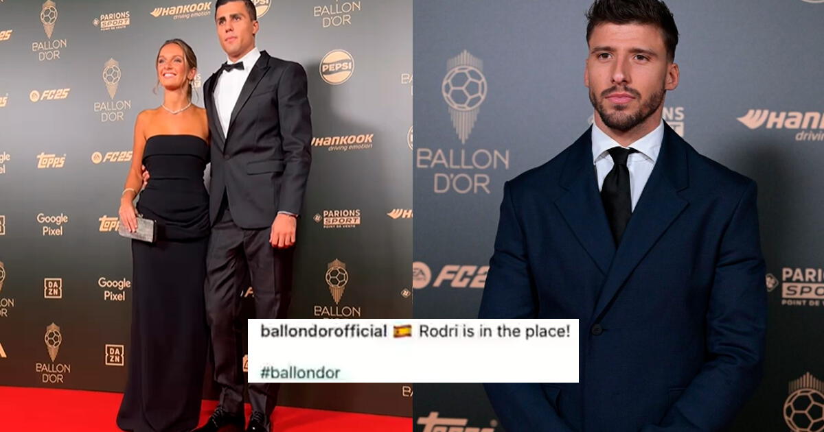 ¡Vergüenza internacional! Cuenta de Balón de Oro confundió a Rodri con Rúben Dias