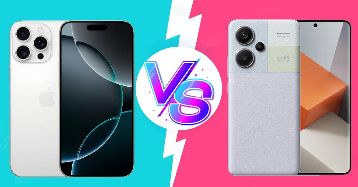 IPhone 16 Pro vs. Redmi Note 13 Pro+: ¿cuál de estos teléfonos es MEJOR? Conoce su ficha técnica y precio OFICIAL