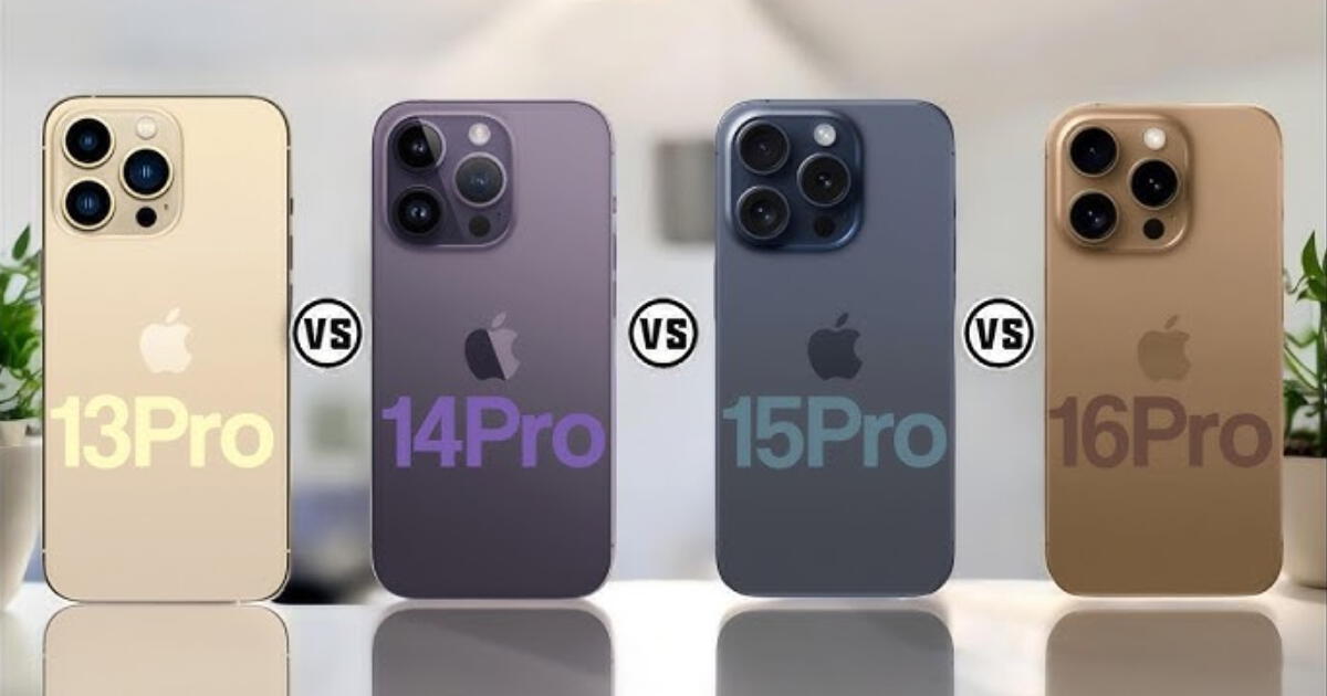 IPhone 16 Pro vs. 15 Pro vs. 14 Pro vs. 13 Pro: ¿En qué se diferencian y cuál vale la pena comprar?