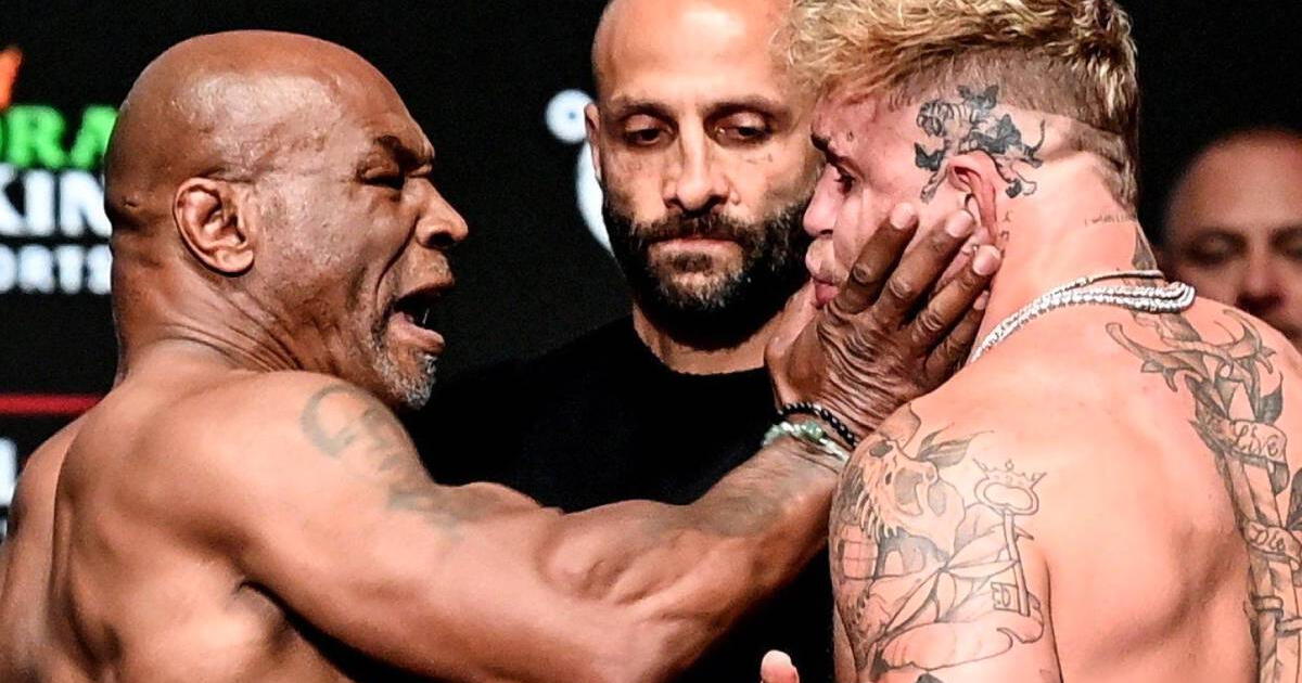 El gesto obsceno que no se vio de Mike Tyson contra Jake Paul antes de la pelea