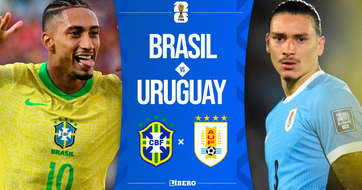 Brasil vs Uruguay EN VIVO por Eliminatorias 2026: horario, canal transmisión y dónde ver