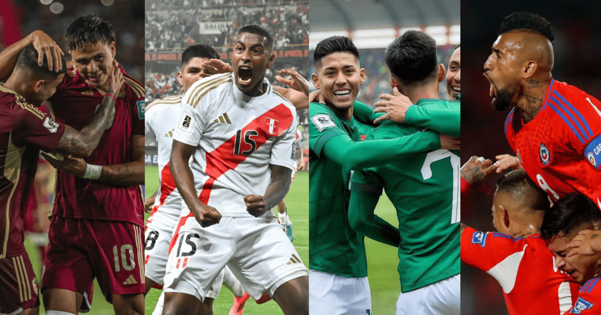 El fixture que le resta a Perú, Chile, Venezuela y Bolivia: ¿Qué selección la tiene más difícil?