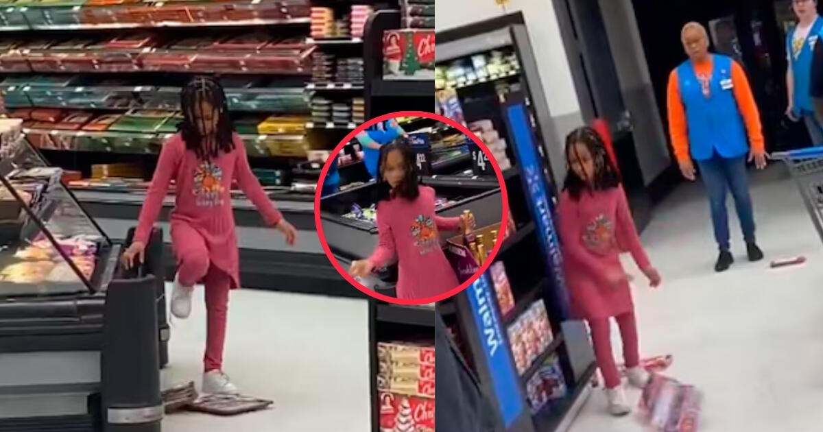¡Alerta en Estados Unidos! Niña causó destrucción en Walmart: video se vuelve viral