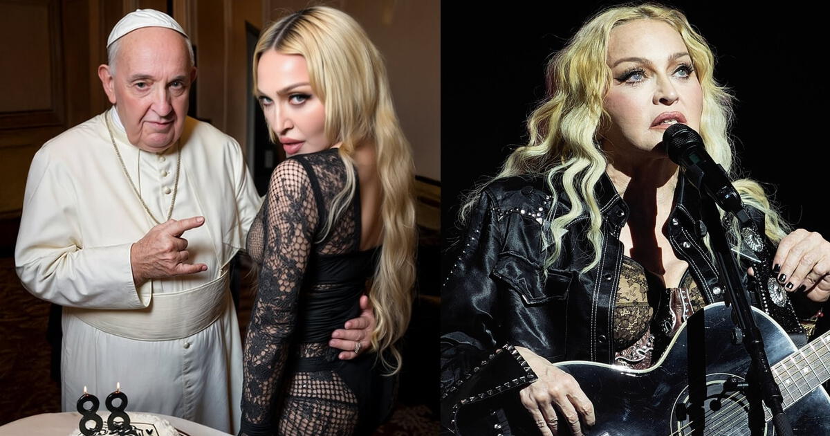 ¡Foto de Madonna y el Papa Francisco causa revuelo en Estados Unidos! La cantante compartió imagen generada por la IA