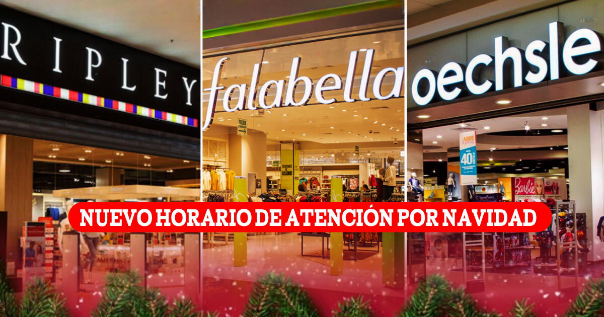 Horario de atención en Ripley, Saga y Oechsle el 24 diciembre