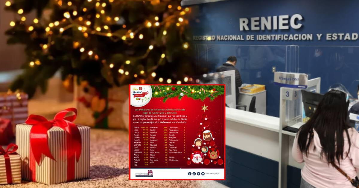 Desde Reno hasta Bengala: los nombres más populares inspirados en la Navidad según Reniec