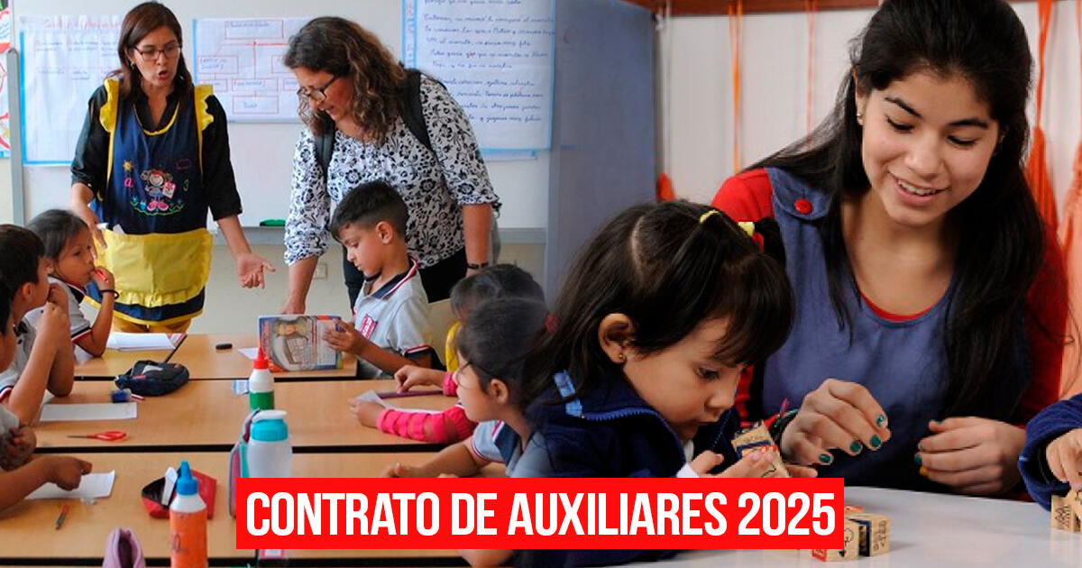 Contratación de auxiliares de educación 2025 vía Minedu: PASO a PASO para postular a una vacante