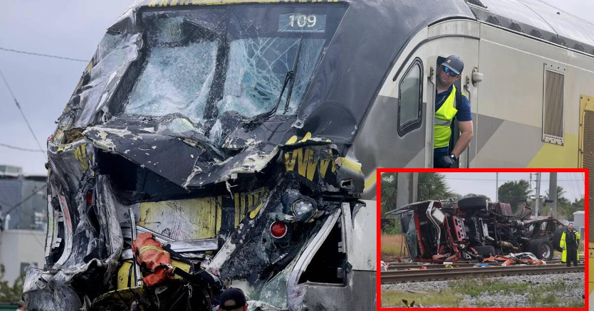 ALERTA en Estados Unidos: choque entre un tren y un carro de bomberos deja varios HERIDOS EN FLORIDA 