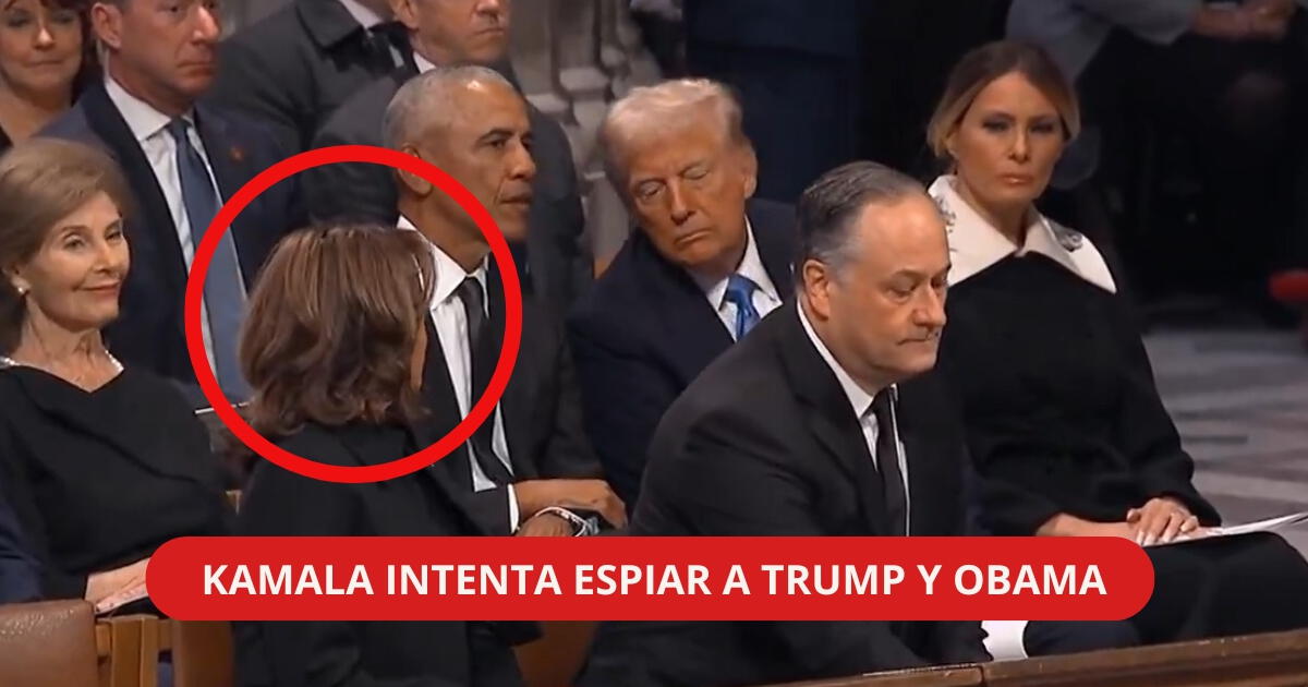 ¡Escándalo al descubierto! Kamala Harris intenta husmear en la conversación entre Donald Trump y Barack Obama