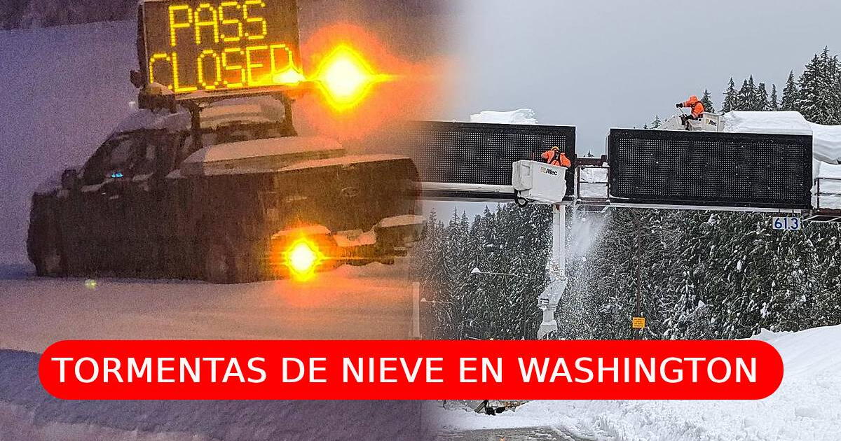 Fuerte ADVERTENCIA sobre posible tormenta de nieve en el estado de Washington ALARMA a la población