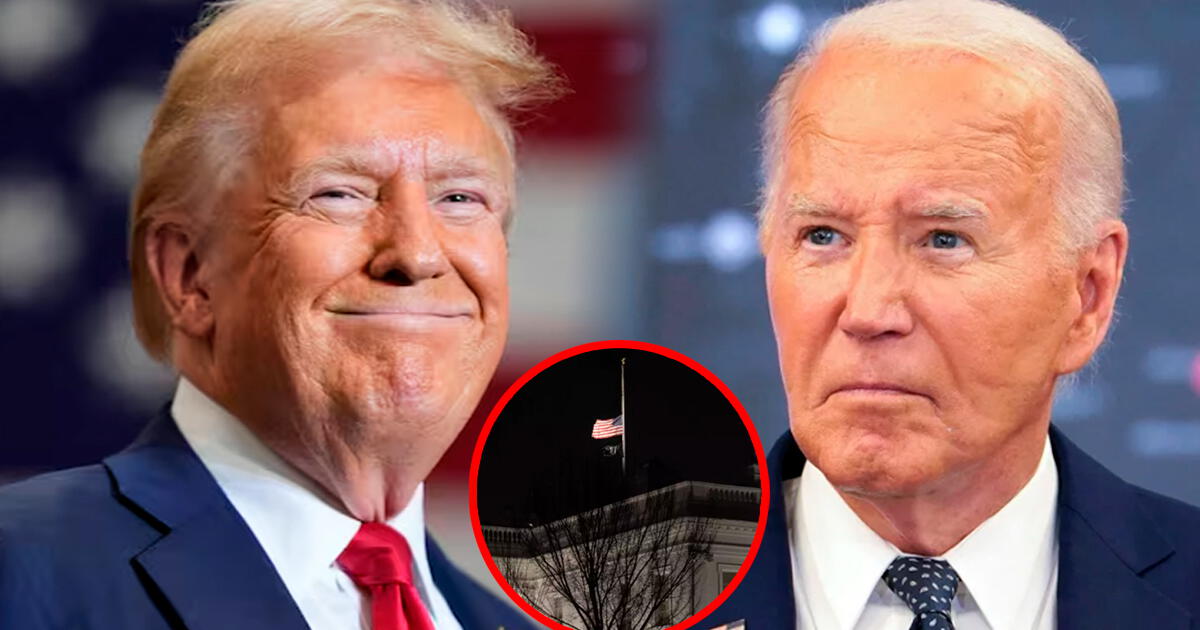 Trump impacta al hacer esto con la BANDERA estadounidense tras MEDIDA de Biden y muerte de Carter