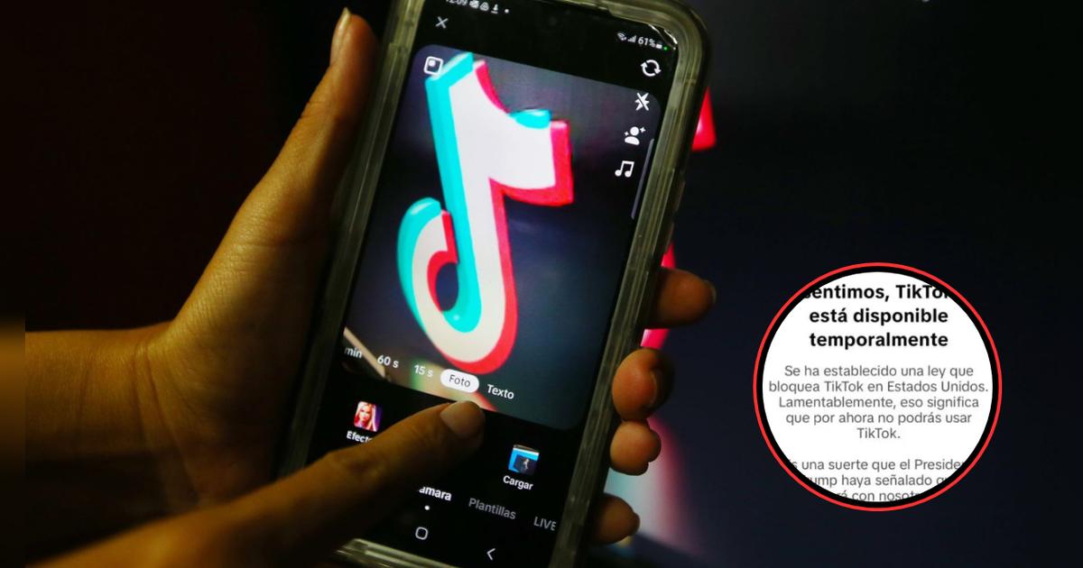 TikTok en Estados Unidos: el SORPRENDENTE mensaje que envió la aplicación a usuarios de la app tras cierre