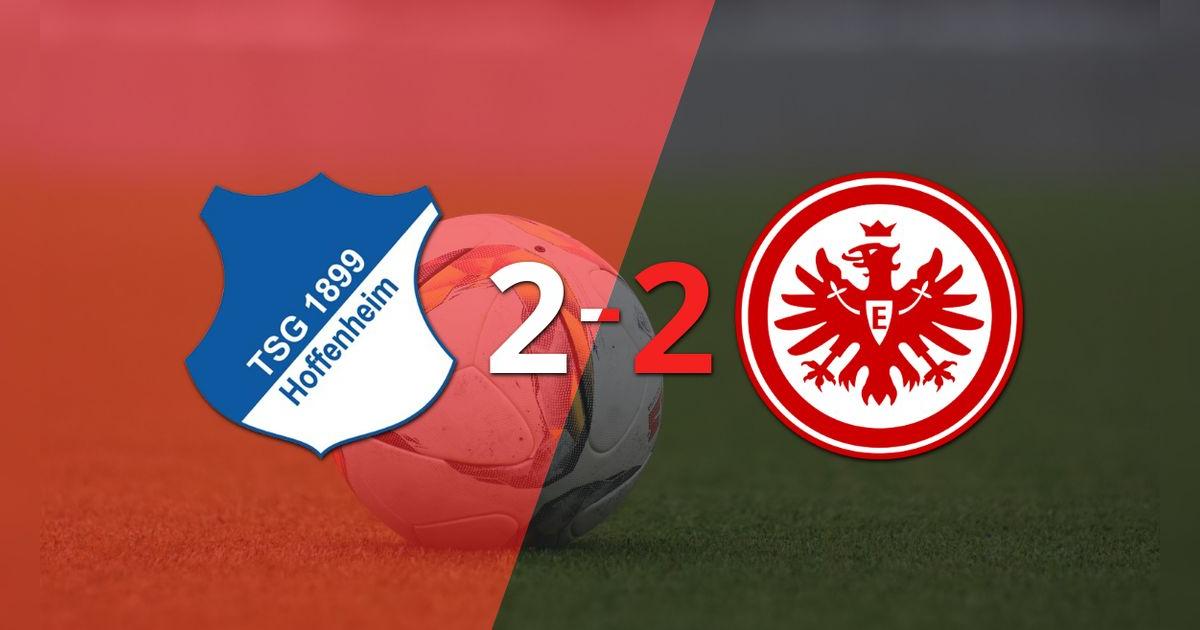 Los dos goles de Hugo Ekitike no evitaron el empate entre Eintracht Frankfurt y Hoffenheim