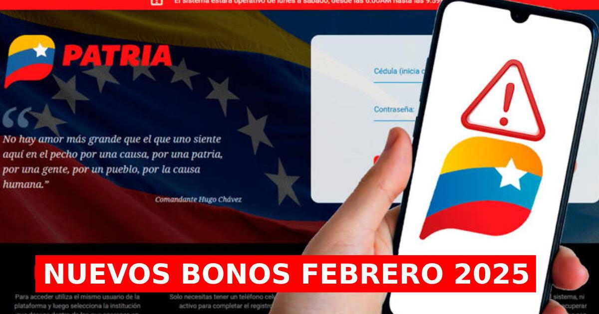 AUMENTO Bonos Patria de febrero 2025: Lista de subsidios que entregará Nicolás Maduro y montos ACTUALIZADOS