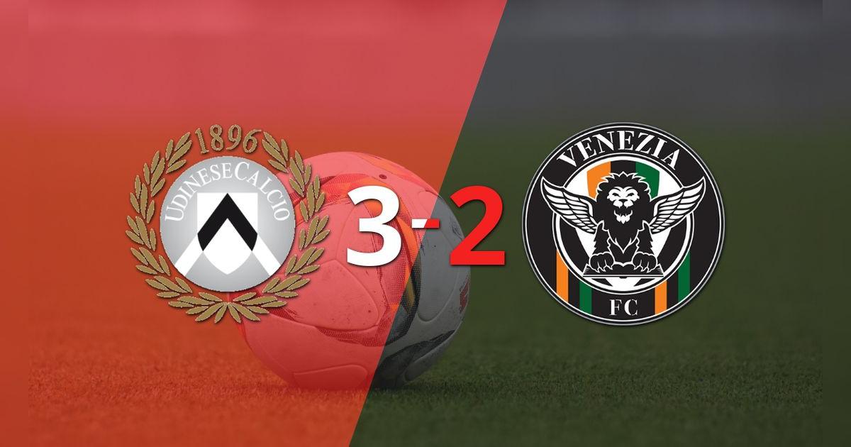 Partido de alta intensidad concluye con Udinese superando a Venezia 3-2