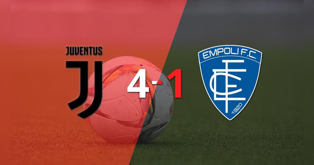 Juventus se impone con goleada 4 a 1 a Empoli tras remontada