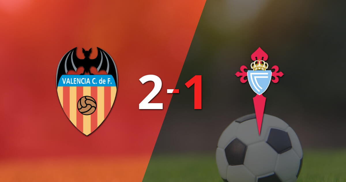Con la mínima diferencia, Valencia venció a Celta por 2 a 1